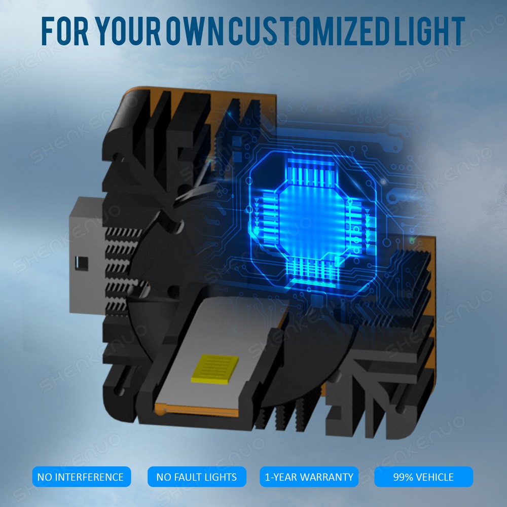 D1S D2S D3S D4S D5S LED Headlight Light Bulb Lamp Conversion Kit 6000K White 2PC