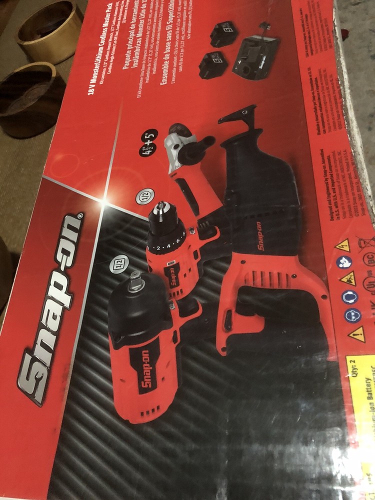 Limited Edition Snap-On Tools 18V MonsterLithium 7 Pc Master Pack CK90808850AK2