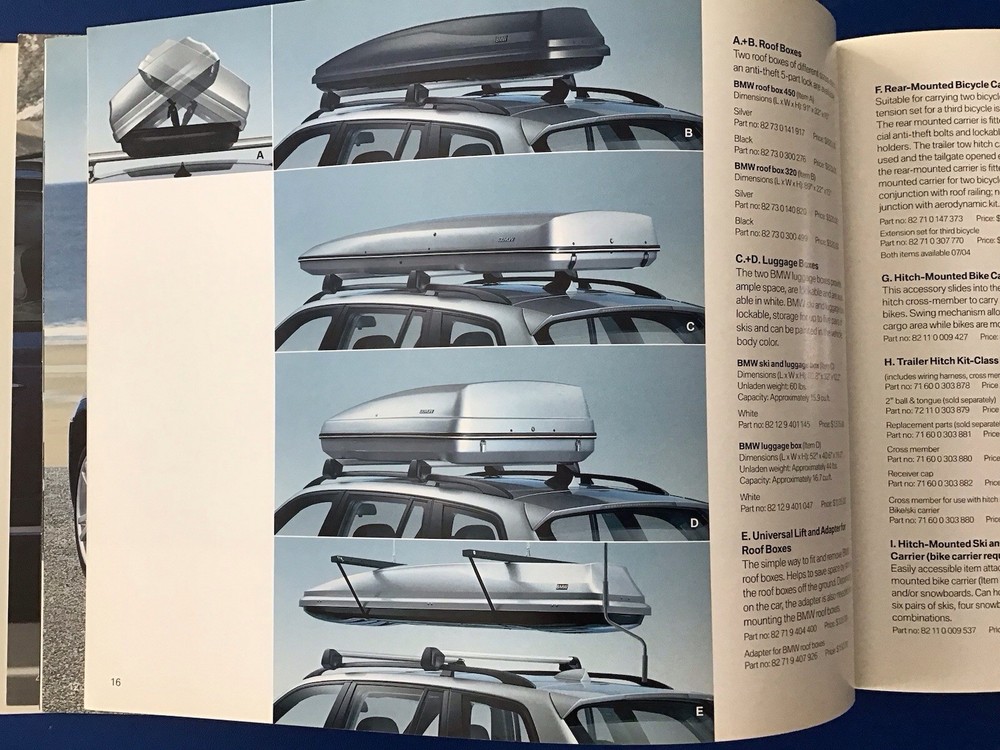 BMW X3 E83 SAV Accessory Brochure 2004