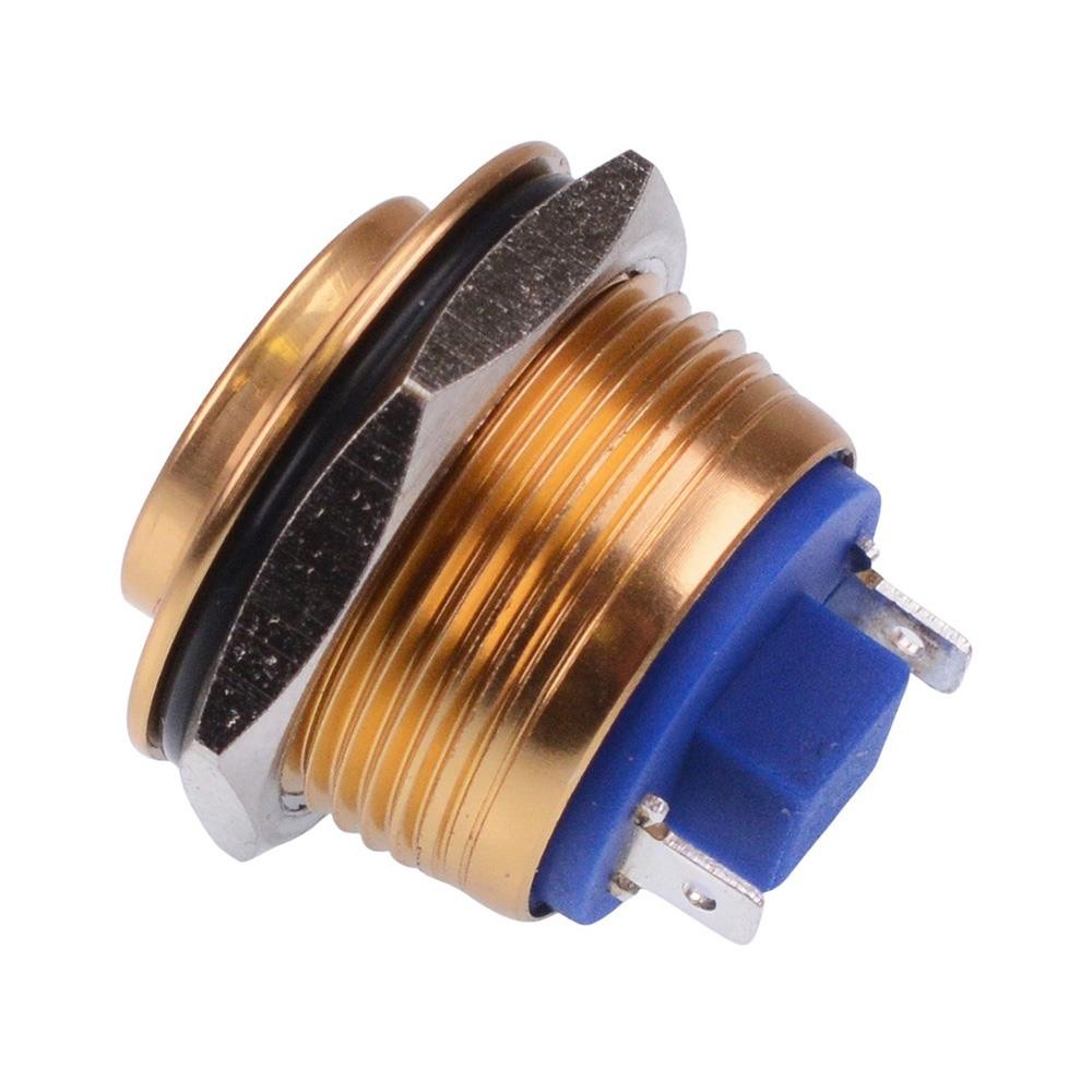 Off-(On) 19mm Raised Brass Vandal Push Button Switch 2A SPST
