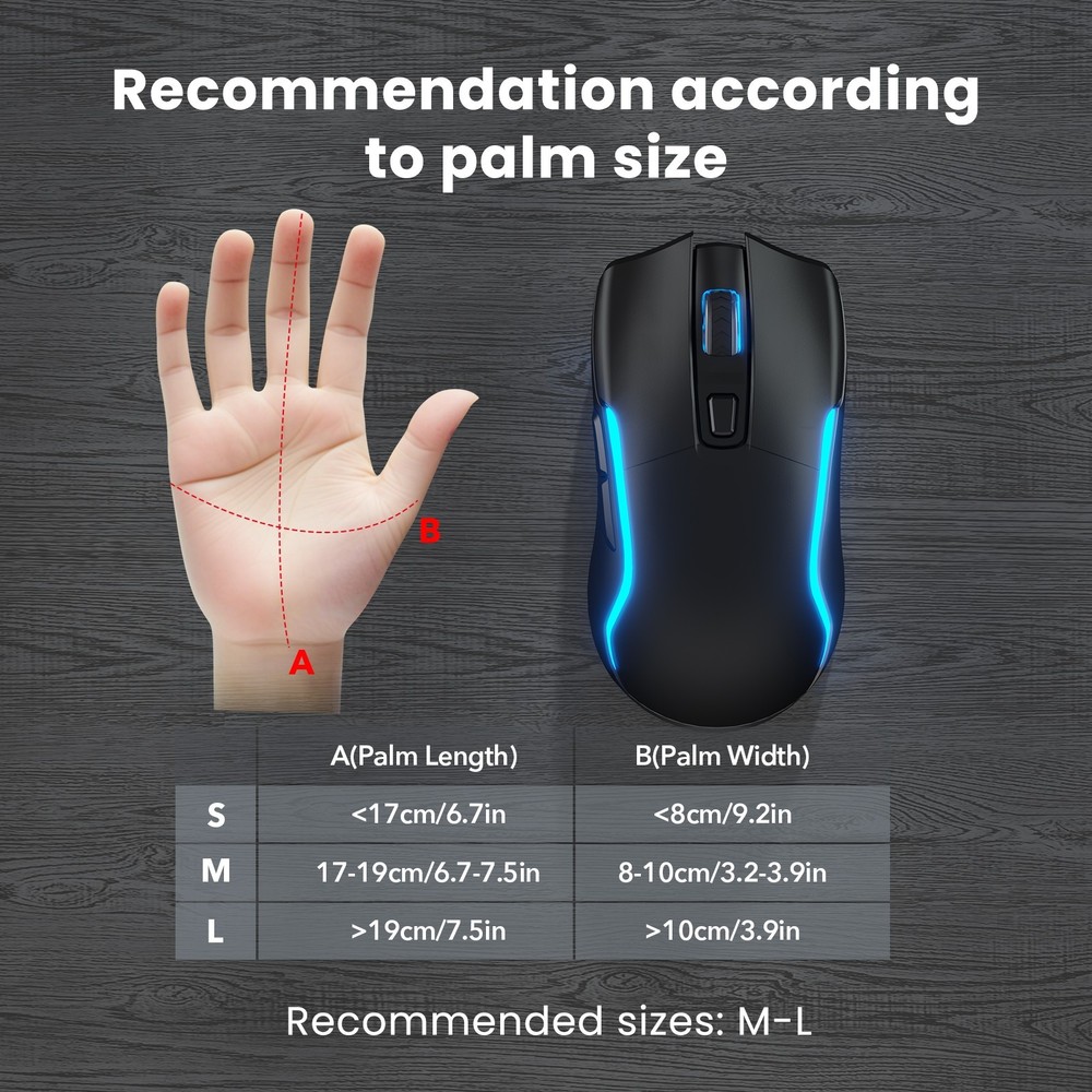 Wireless Keyboard & Mouse, Backlit Quiet Typing w/ Wrist Rest & Phone Holder