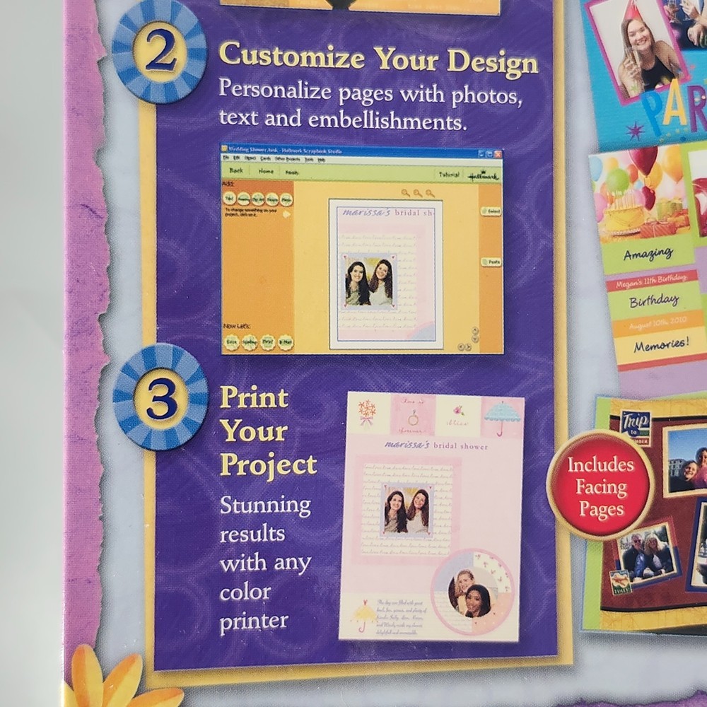 Hallmark Scrapbook Studio Deluxe 3.0 PC CD-ROM Windows 98 Me 2000 XP Software