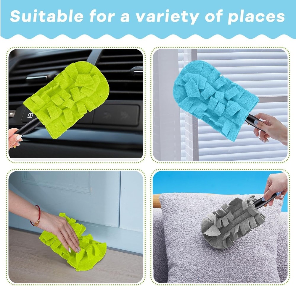 3 Pcs Duster Refill Reusable Fleece Duster Refills Feather Flat Dusters Multi...