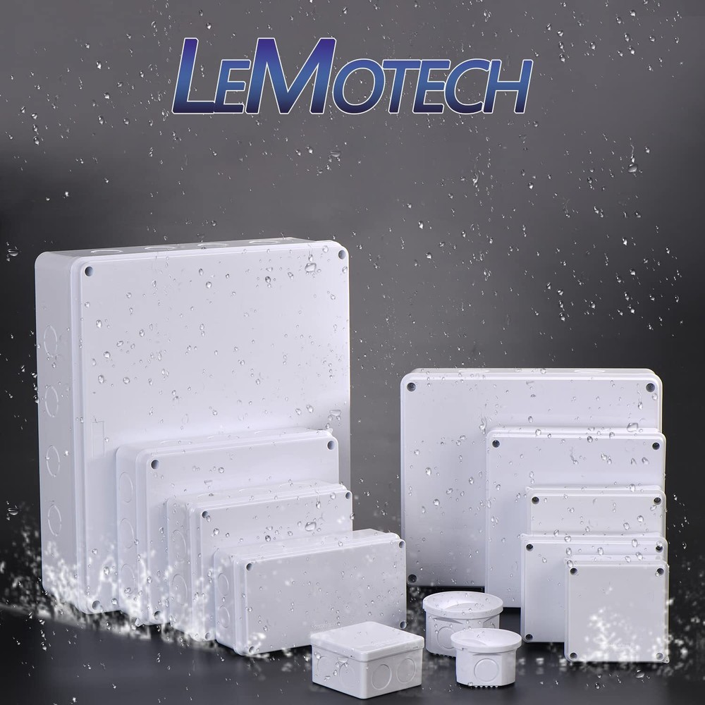 IP65 Electrical Junction Box White ABS Plastic Project Enclosure 10"x7.9"x4.7"