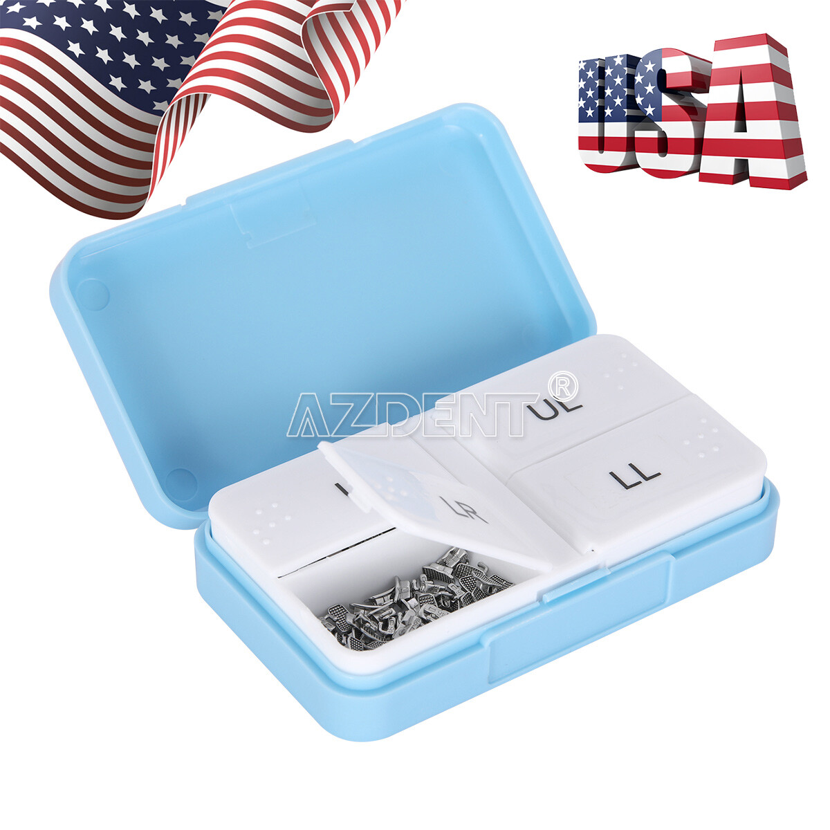 AZDENT Dental Ortho Braces Brackets Mini Roth.022 Hook 345/Arch Wire/Buccal Tube