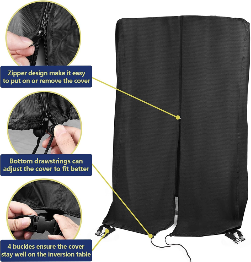 Inversion Table Protective Cover with Zipper, Waterproof& Dustproof Cover