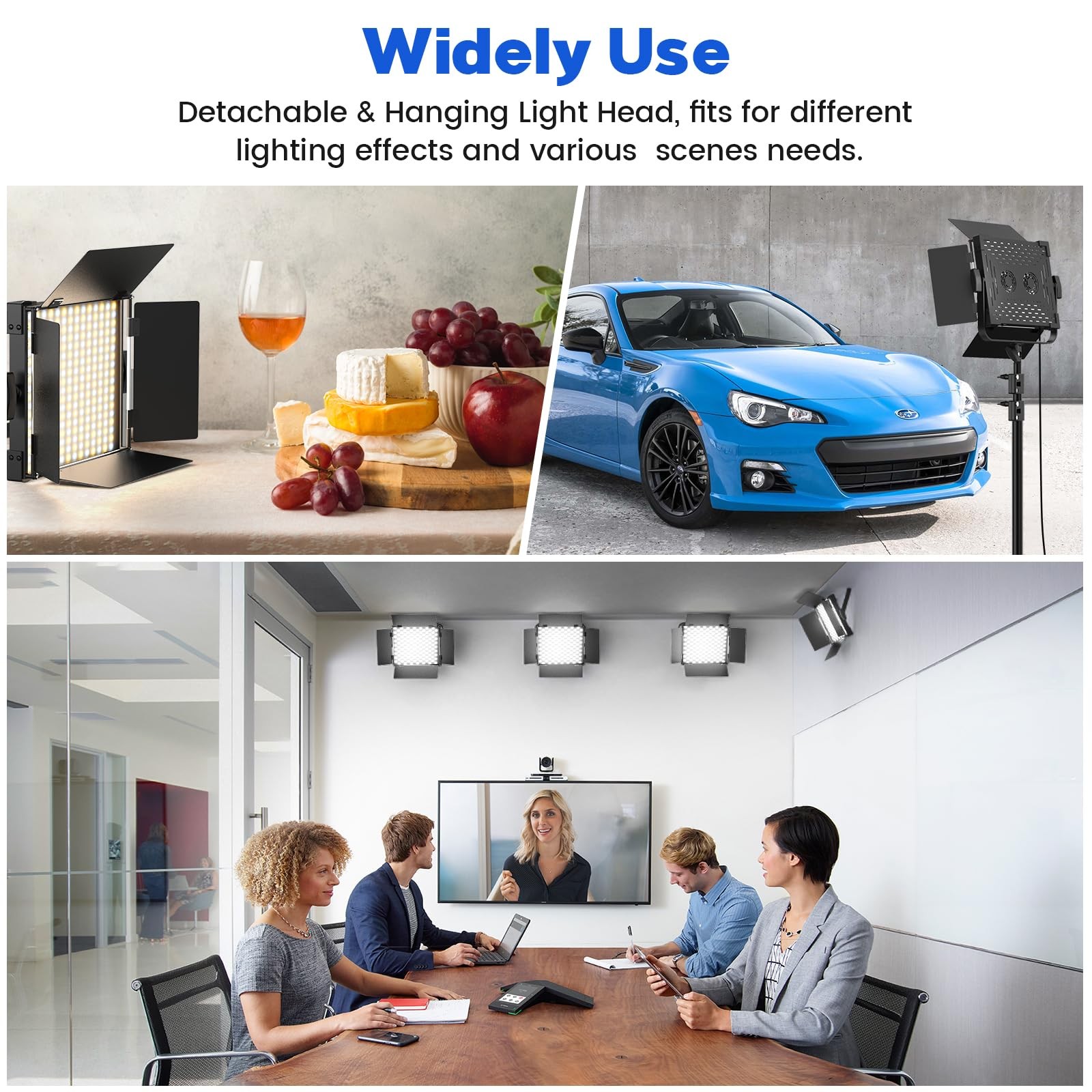 Photography Video Lighting Kit, Upgraded Bi-Color LED Video Studio Lights wit...