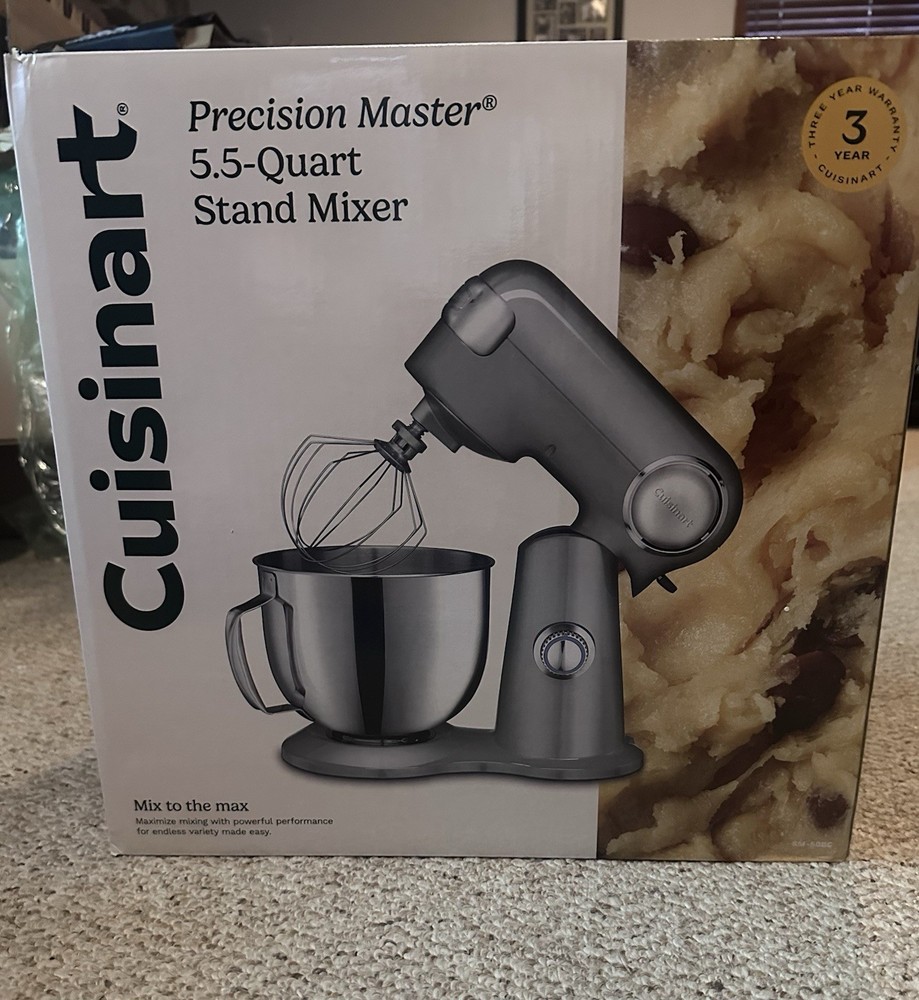 Cuisinart Precision Master 5.5-quart Stand Mixer, Silver, Brand New
