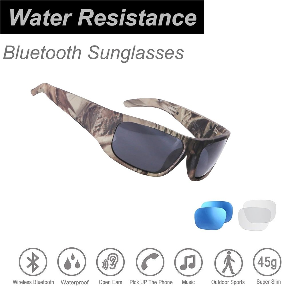 Versatile OhO Bluetooth Smart Sunglasses: Voice Control & Transitional UV Lenses