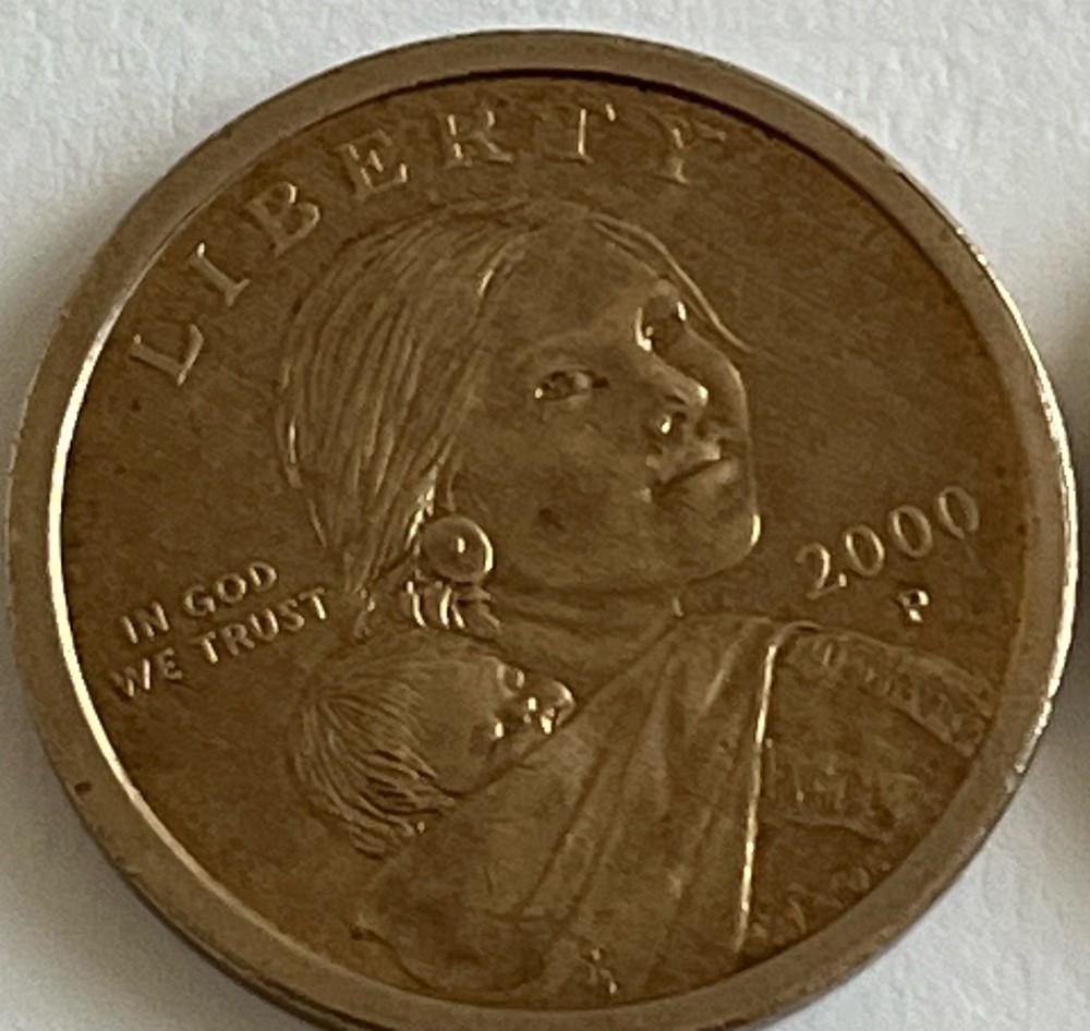 2000-P Sacagawea Dollar Wounded Eagle / Speared Eagle Variety. FS901 CIRCULATED!