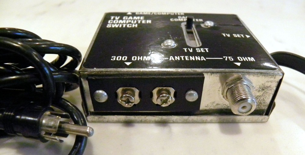 TV Video Game Computer RF Switch Box & Cable 2600/VCS/C64/Intelivision/Coleco/Jr