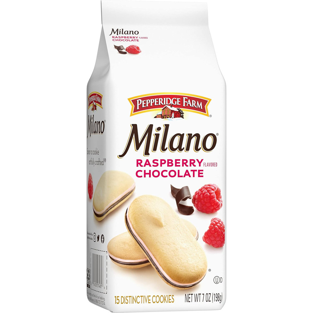 Milano Cookies, Raspberry Chocolate, 7 oz. Bag