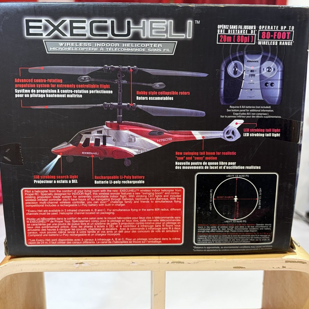 Execuheli Indoor RC Wireless Helicopter Toy RED