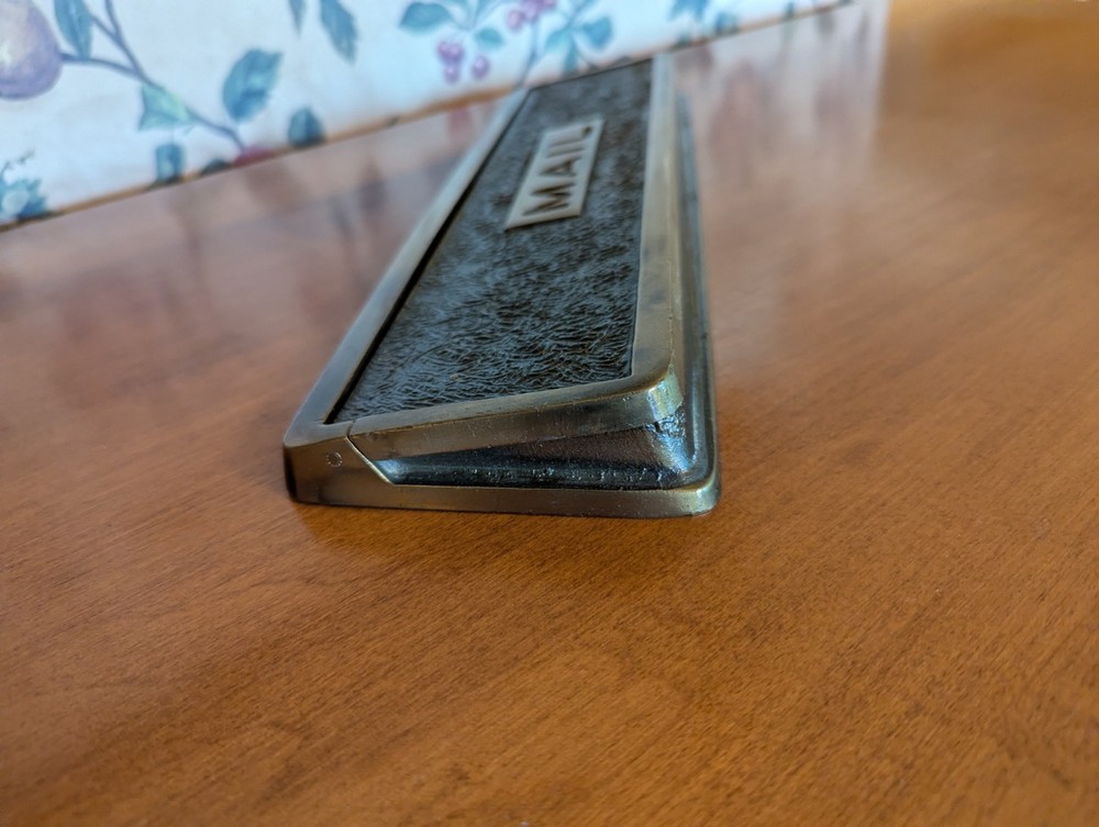 Antique Solid Brass Cast Mail Letter Wall Slot 13”