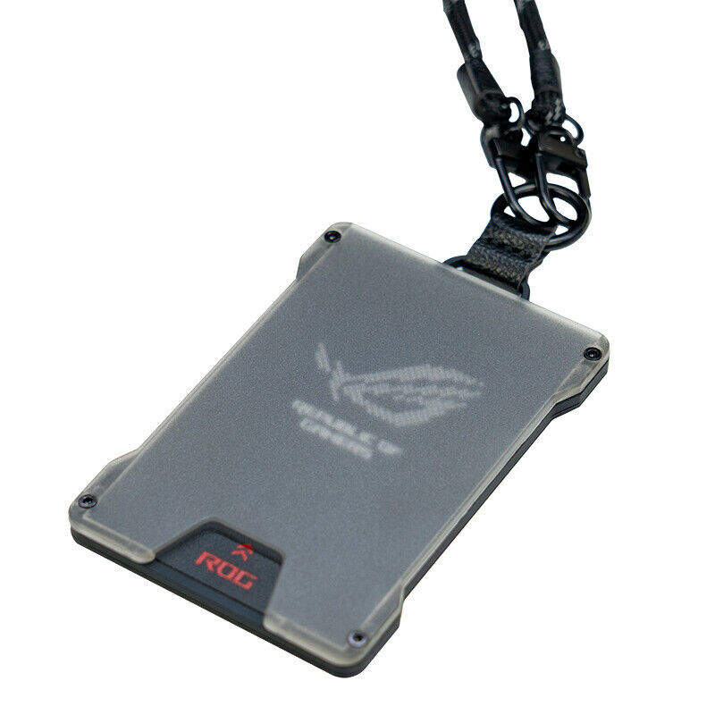 ROG Aluminum Frame Card Holder Case with Lanyard