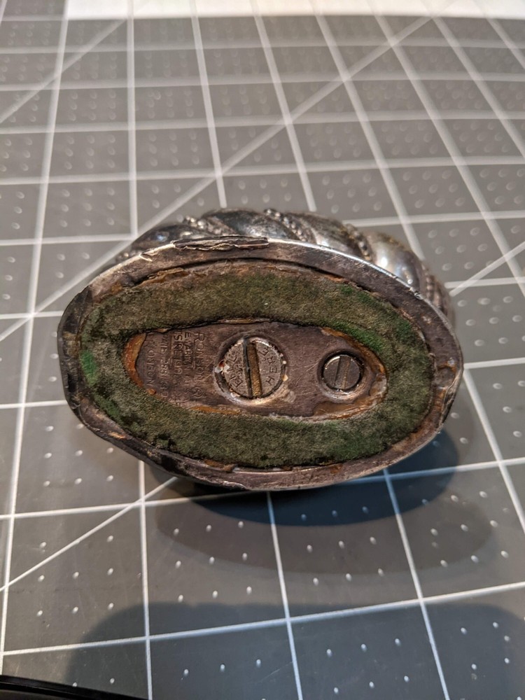 Vintage Ronson Crown Silver Plated Deco Table Lighter