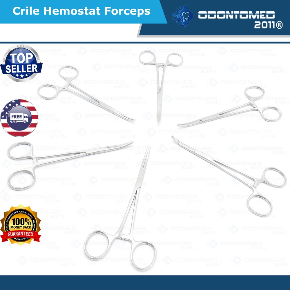 6 CRILE HEMOSTAT LOCKING FORCEPS CVD TIP 5.5" SURGICAL INSTRUMENTS