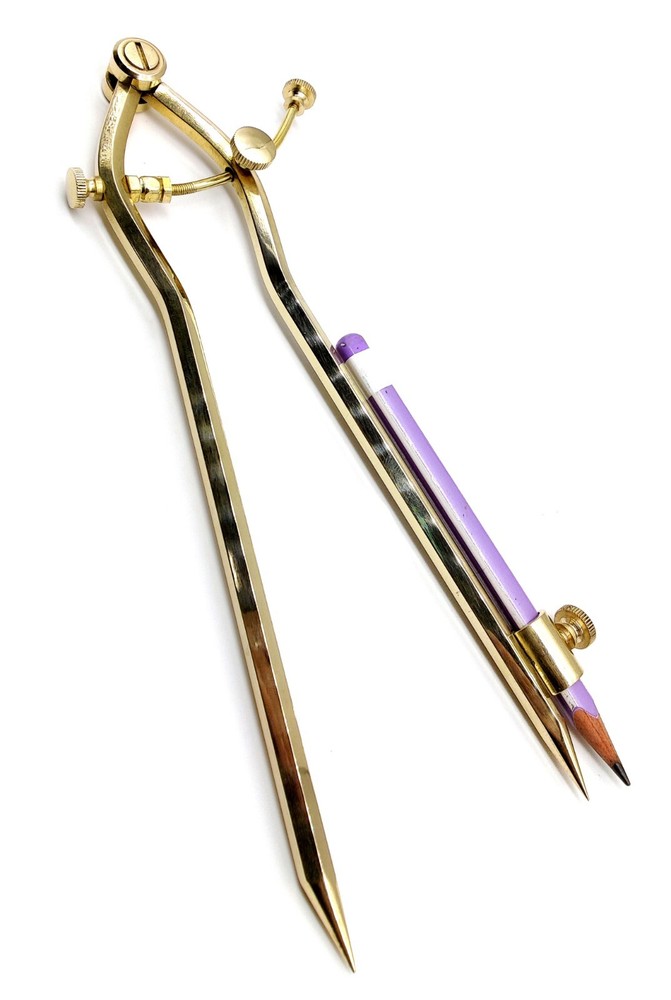 Large Pencil Marking Compass Circle Leather Scratch Compass Maker Wing Divider,