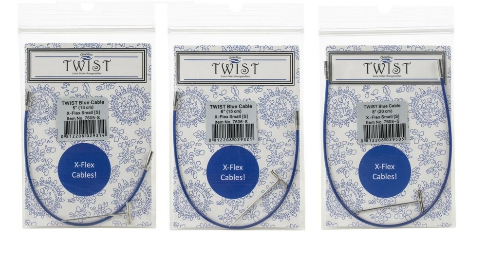 ChiaoGoo Twist Blue Cable X-Flex Small- 5",6", 8"