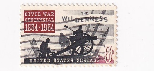 STAMP US SCOTT 1181 "Civil War - Wilderness" 5 CENT 1964 USED WAVE CANCEL - C
