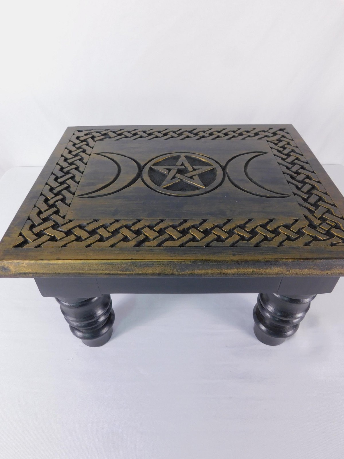 Triple Moon Pentacle Altar Table New Age Imports Wicca Witchcraft Ritual