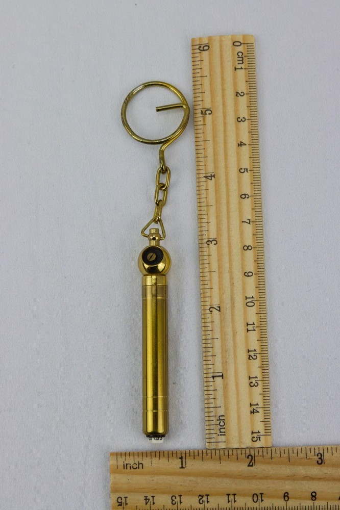 Brass Tire Pressure Gauge Keychain, UNTESTED
