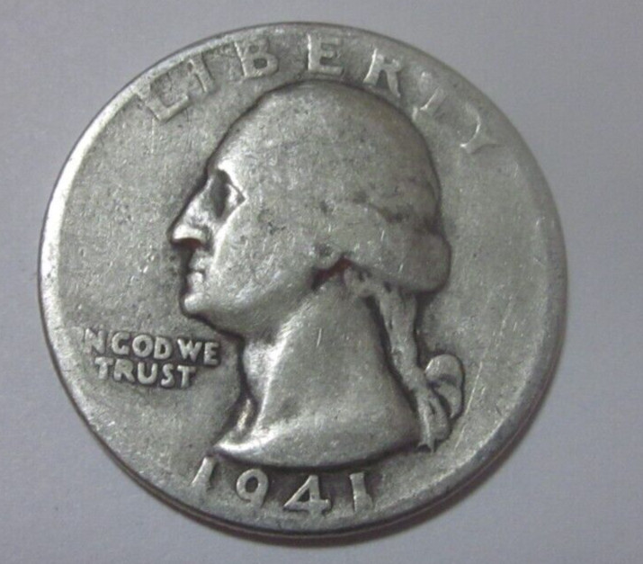 1941   Washington Silver Quarter   90% Silver
