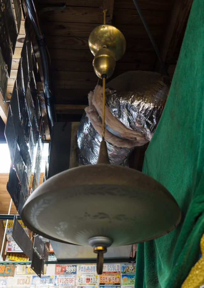 1960's Vintage Antique Solid Brass Pull Down Lamp from Morris Lapidus Office