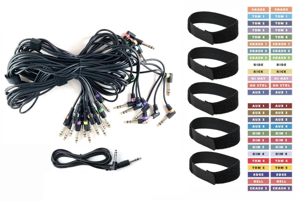 13 Cable Snake Wire Harness Kit for Pearl E-Pro Live Red Box RBM-20 Drum Module