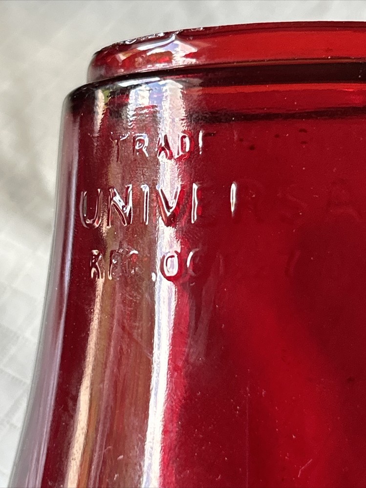 VINTAGE Original RAILROAD LANTERN RED GLOBE UNIVERSAL Oct. 27, 1928