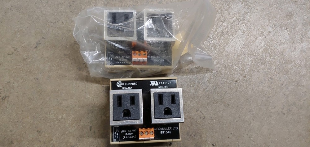 2) WEIDMULLER 991549 Dual Outlet Module