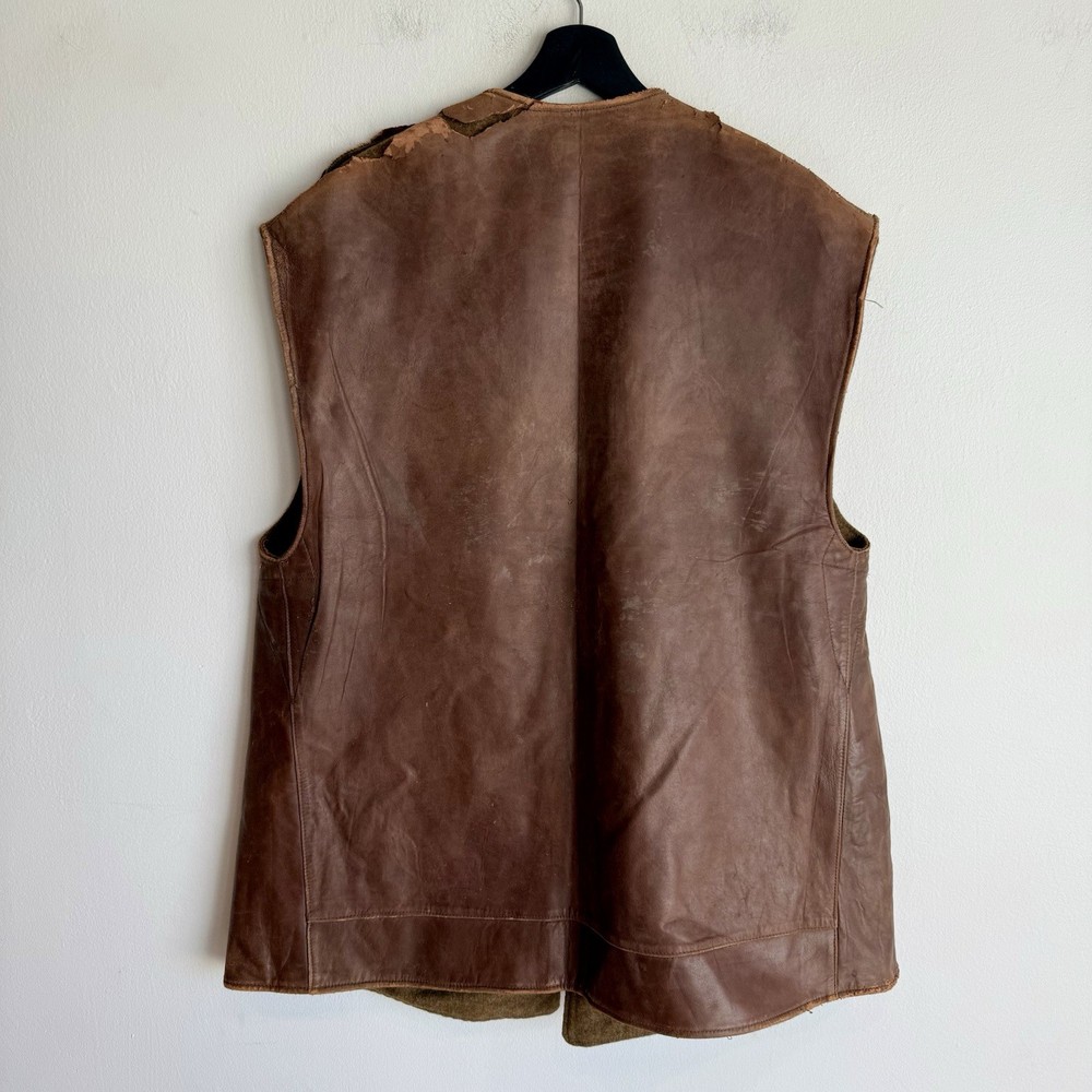WWII British Leather Jerkins Vest Dated 1940