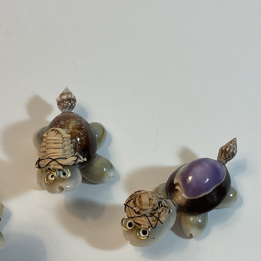 3 Turtle Figurine Figures Knick Knacks Miniature Statue Decor Shells