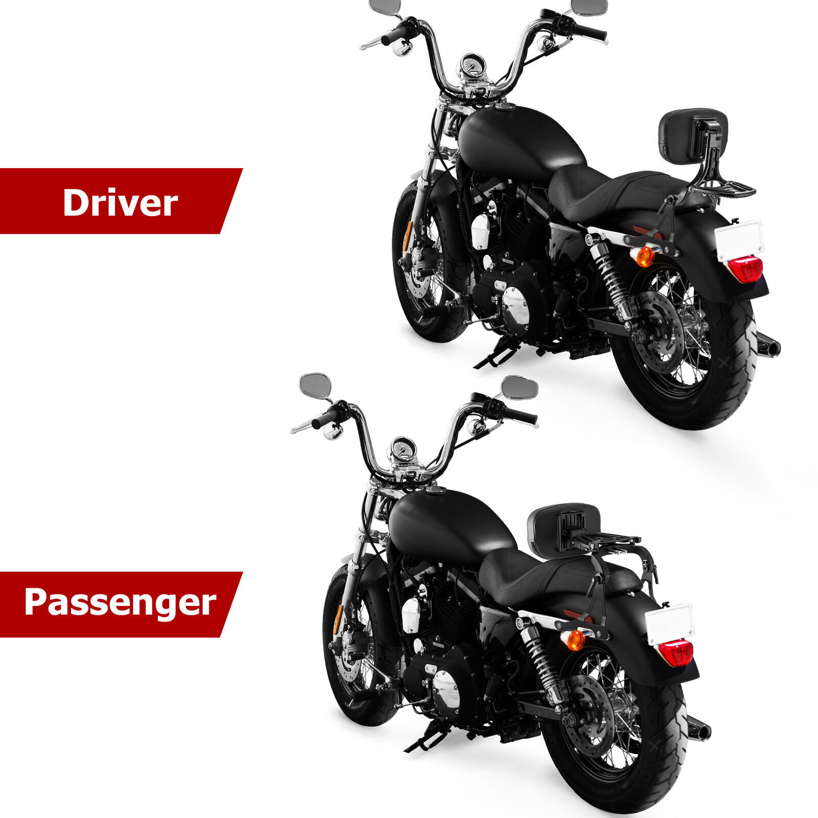 Multi-Purpose Backrest Sissy Bar For Harley Sportster 883 1200 Iron 2004-2024