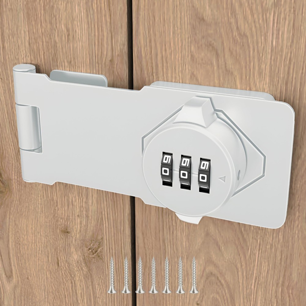 Keyless Combination Lock –3-Digit Combination Lock for Cabinet Doors – Twist ...