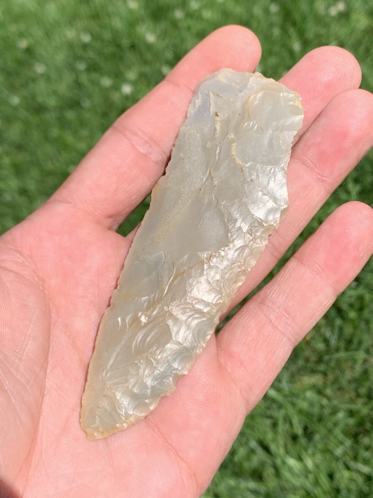 Authentic Archaic Blade Arrowhead 4 1/8 Fayette Co Kentucky Glossy Carter Cave