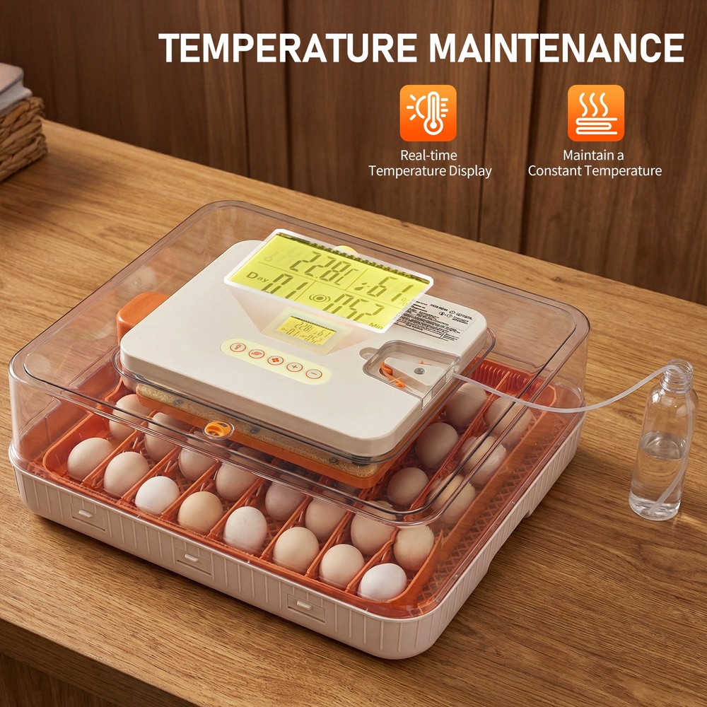 Digital Incubator for Hatching 56 Eggs, Egg Incubator with Automatic Egg Turning