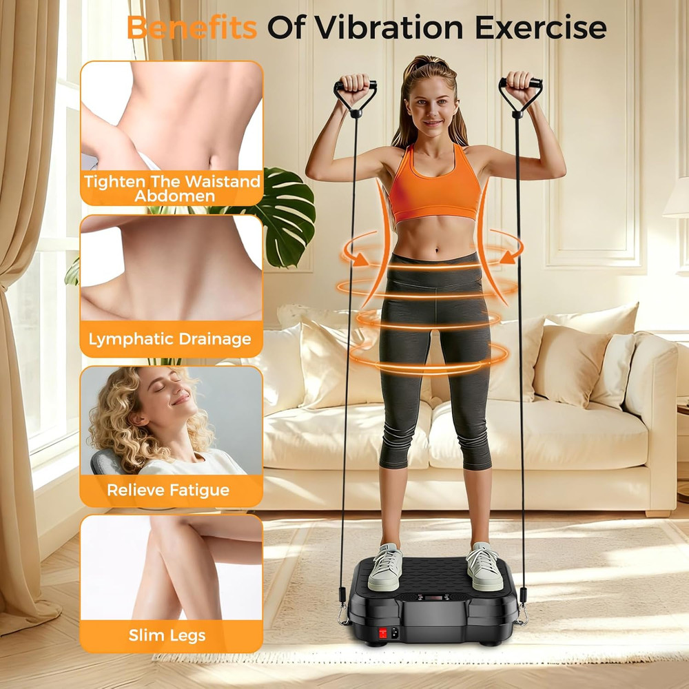 Vibration Plate Exercise Machine for Lymphatic Drainage, Vibration Platform for