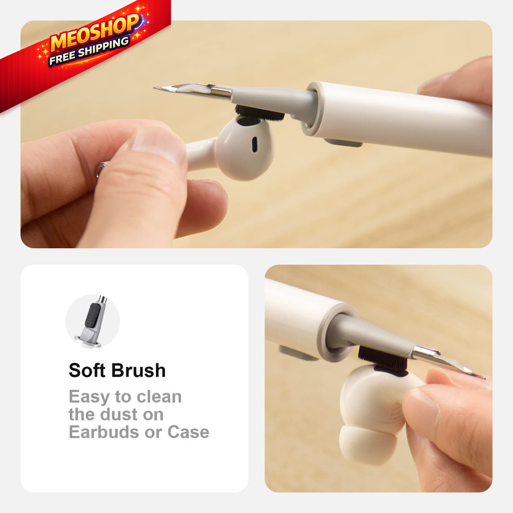 Hyashee Cleaner Kit for Airpods Pro 1 2 3 Multi-Function Cleaning Pen White