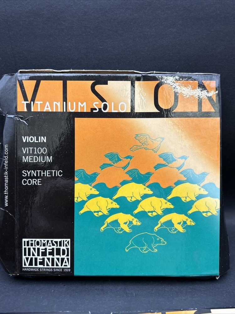Thomastik Vision Titanium Solo VIT100 Medium, Synthetic Core, Violin Strings