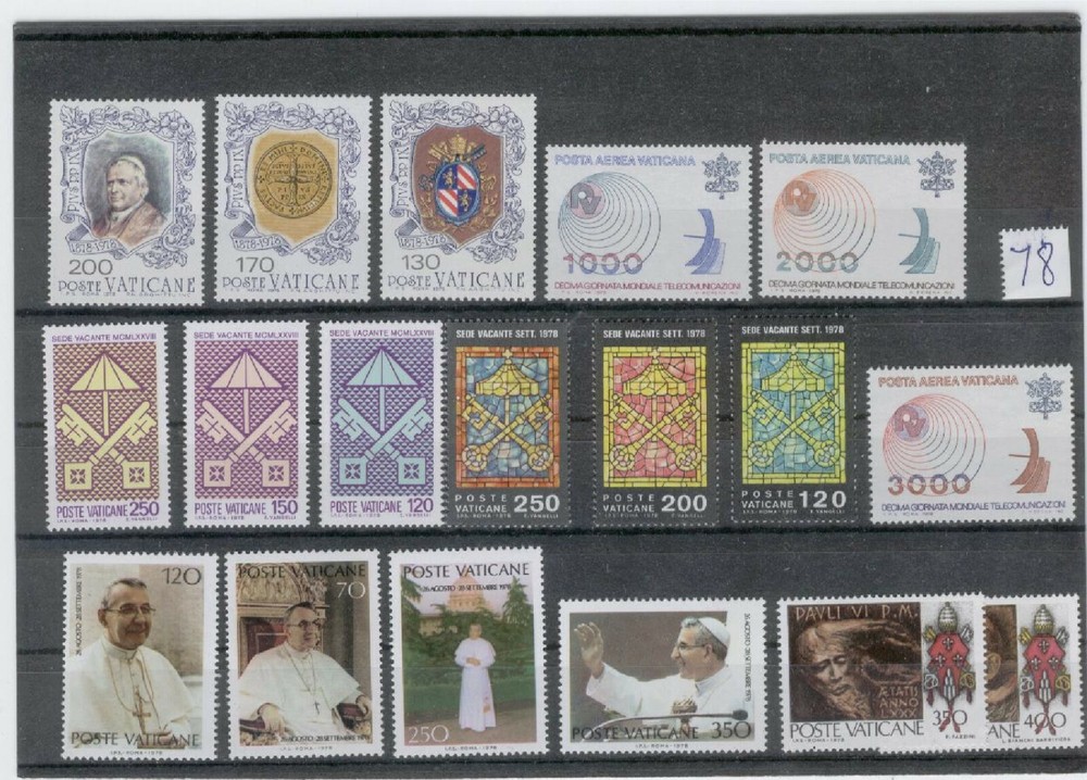 (FY78) Vatican Full yearset MNH 1978
