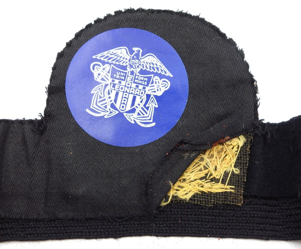 WWII USMS Officer's Visor Cap Eagle, Bullion, "Lenard" Maker