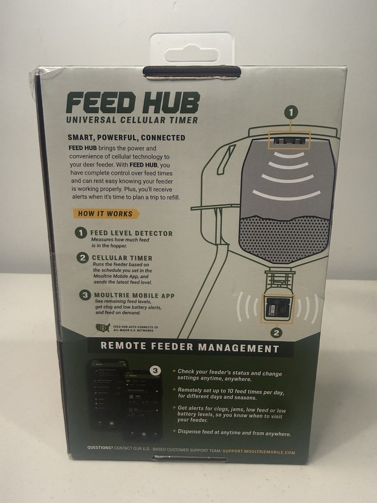 Moultrie Mobile Feed Hub Universal Cellular Timer - New Sealed Box
