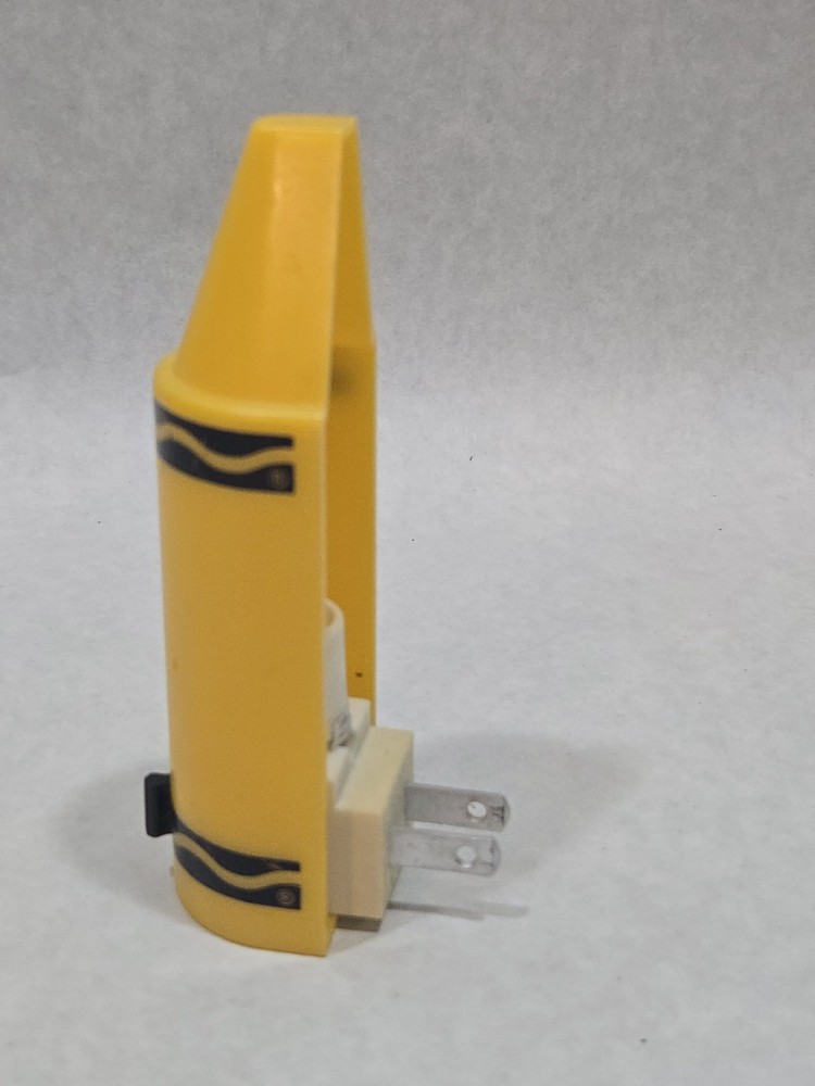 Night Light Crayola Crayon Yellow Plastic Vintage Advertising