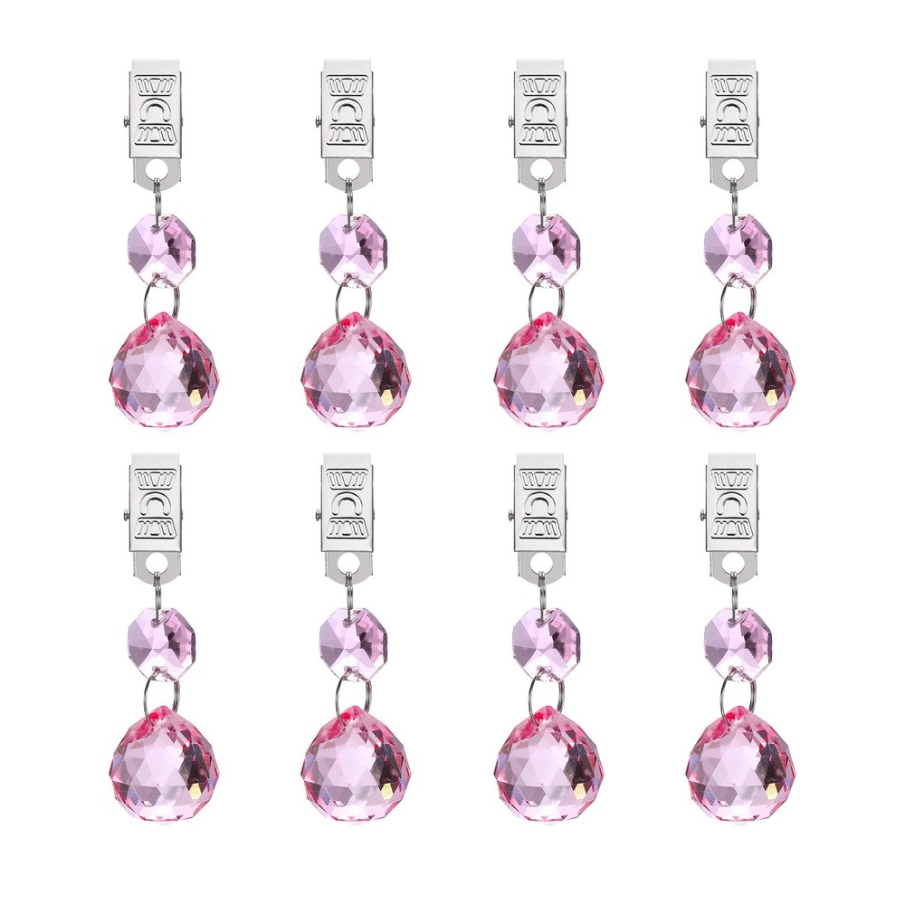 8Pcs Tablecloth Weights, Ball Shape Curtain Weight, Pink