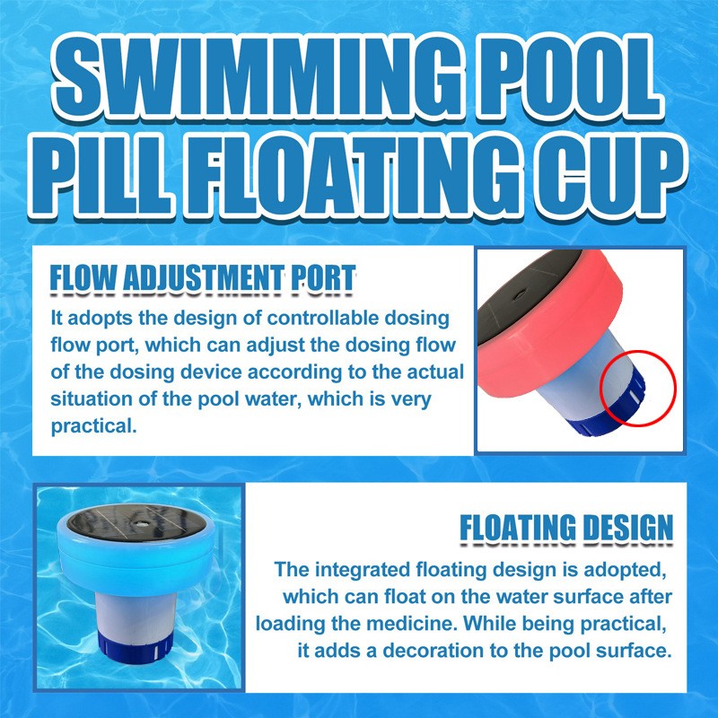 Solar Pool Chlorine Floater Dispenser with LED Lights Floating for Spa Hot Tub