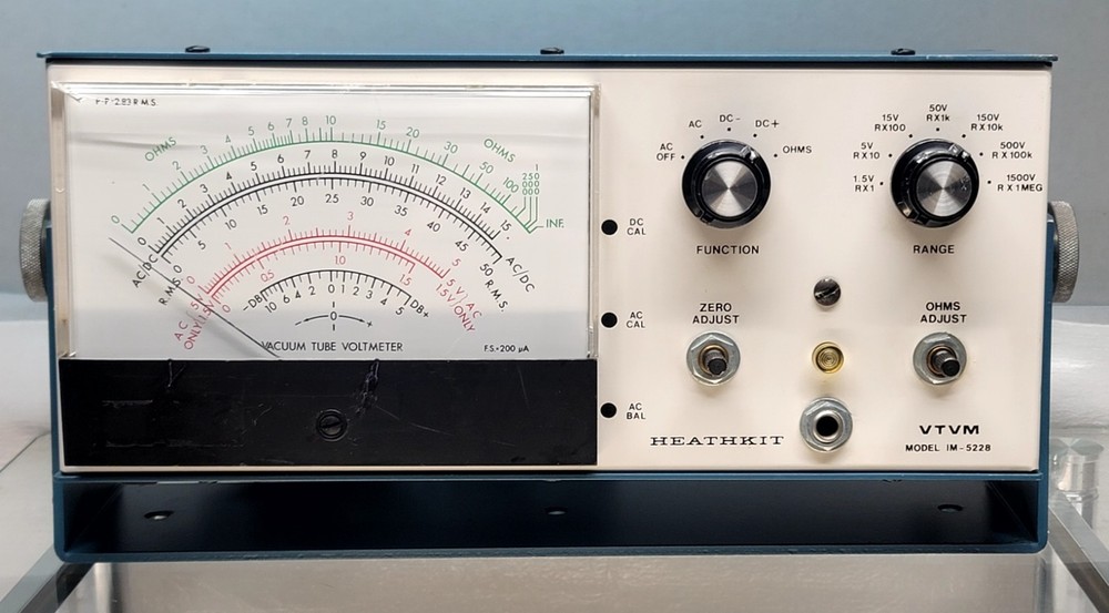 Heathkit Vacuum Tube Voltmeter Model IM-5228 with Mounting Bracket
