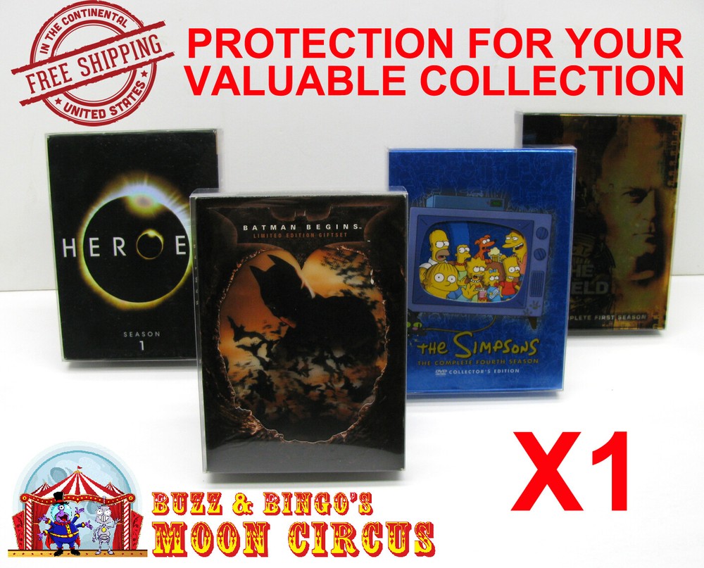 1x DVD OVERSIZED BOX SET (SIZE DVO B) - CLEAR PLASTIC PROTECTIVE BOX PROTECTOR
