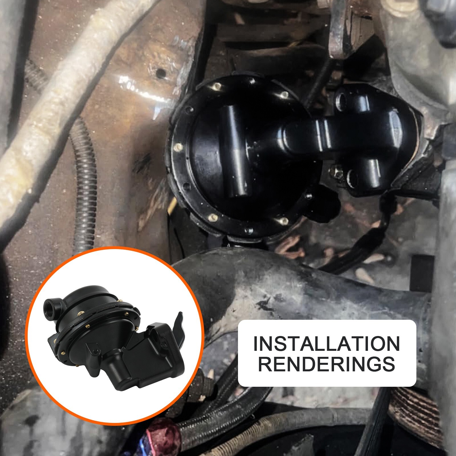 Performer RPM 6 PSI Mechanical Fuel Pump for Edelbrock 1721 Chevrolet SBC