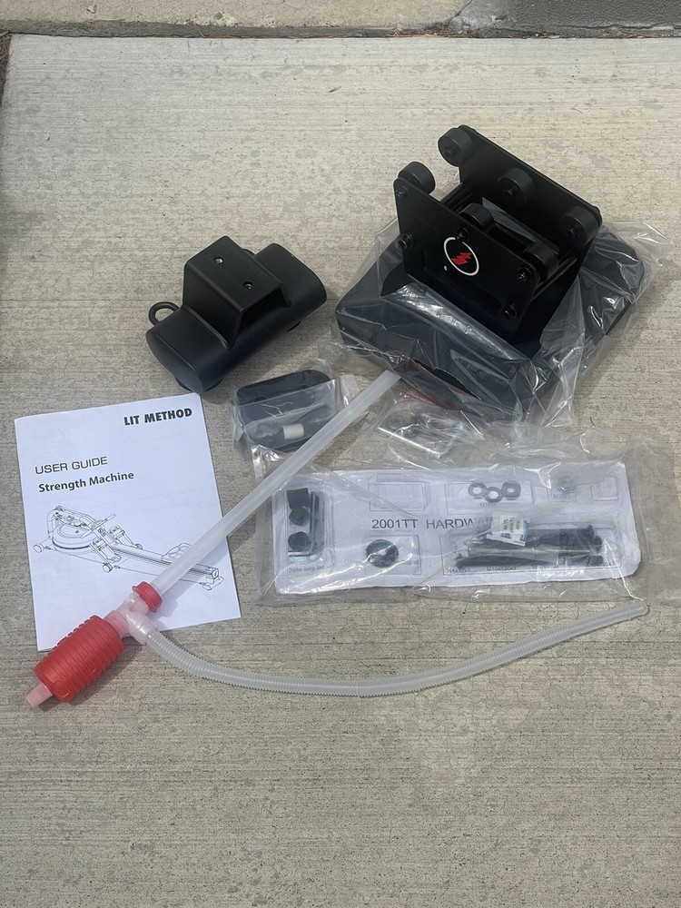 NEW LIT METHOD WATER ROWER STRENGTH MACHINE, MISSING PARTS DAMAGED